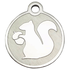 Stainless-Steel-Squirrel-Pet ID Tag-Pet Tag-FulgorDesign